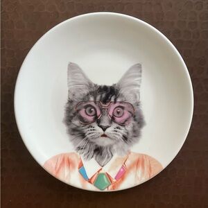 Collector’s Plate with Mod Cat in Aviator Glasses Artistic Design 9”